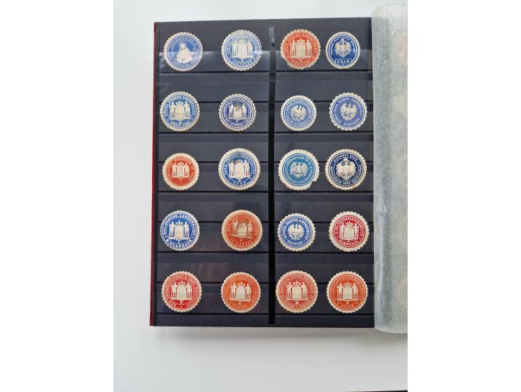 VIGNETTEN: 1896/1960 (ca.), hochinteressanter Bestand mit einigen Tausend Vignetten, Verschluss- und Siegelmarken, später Spe