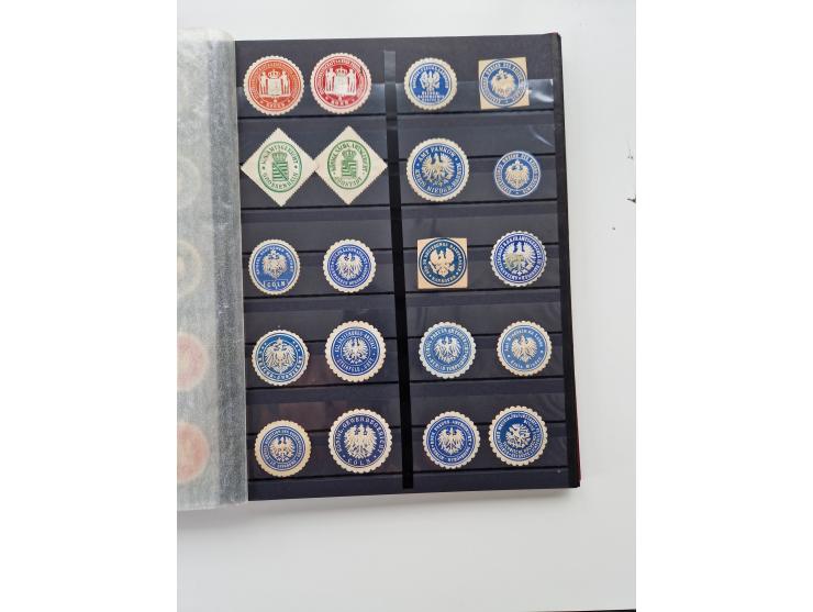 VIGNETTEN: 1896/1960 (ca.), hochinteressanter Bestand mit einigen Tausend Vignetten, Verschluss- und Siegelmarken, später Spe