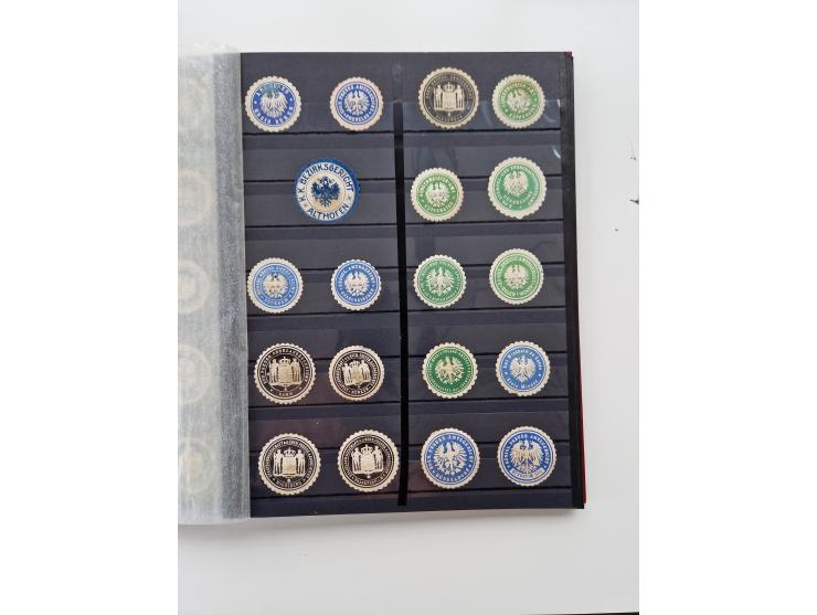 VIGNETTEN: 1896/1960 (ca.), hochinteressanter Bestand mit einigen Tausend Vignetten, Verschluss- und Siegelmarken, später Spe