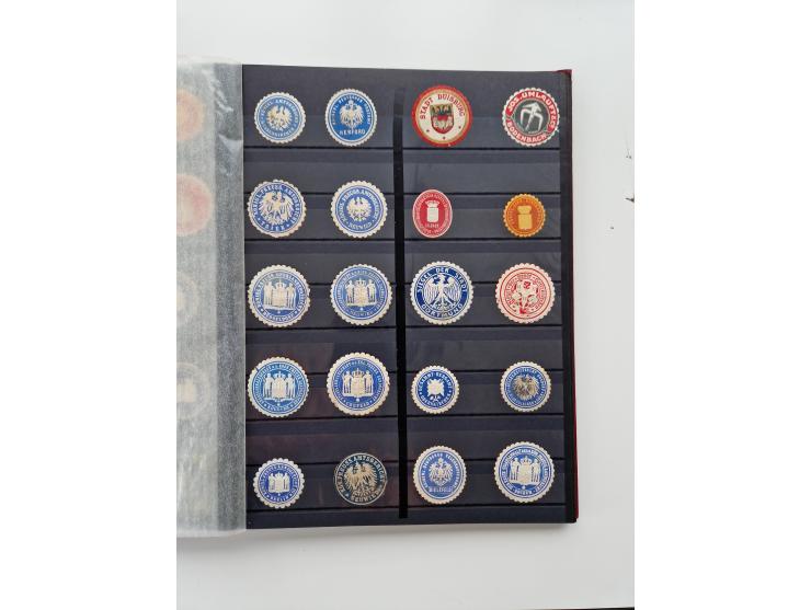 VIGNETTEN: 1896/1960 (ca.), hochinteressanter Bestand mit einigen Tausend Vignetten, Verschluss- und Siegelmarken, später Spe