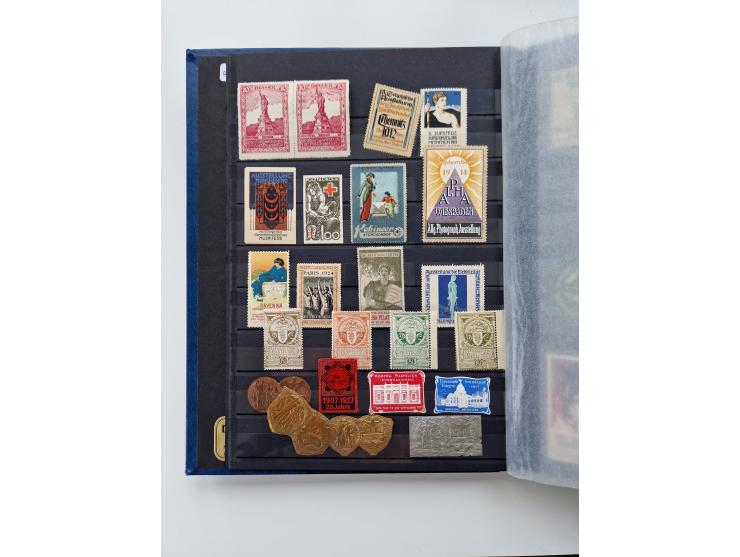 VIGNETTEN: 1896/1960 (ca.), hochinteressanter Bestand mit einigen Tausend Vignetten, Verschluss- und Siegelmarken, später Spe