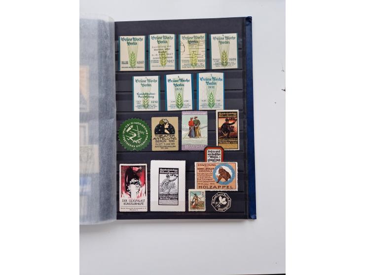 VIGNETTEN: 1896/1960 (ca.), hochinteressanter Bestand mit einigen Tausend Vignetten, Verschluss- und Siegelmarken, später Spe