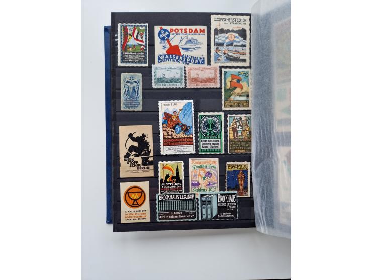 VIGNETTEN: 1896/1960 (ca.), hochinteressanter Bestand mit einigen Tausend Vignetten, Verschluss- und Siegelmarken, später Spe