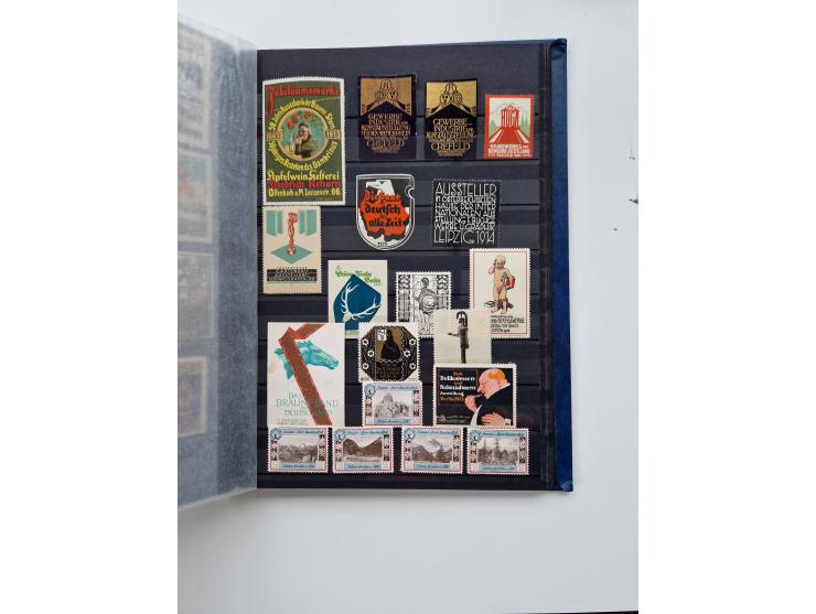 VIGNETTEN: 1896/1960 (ca.), hochinteressanter Bestand mit einigen Tausend Vignetten, Verschluss- und Siegelmarken, später Spe