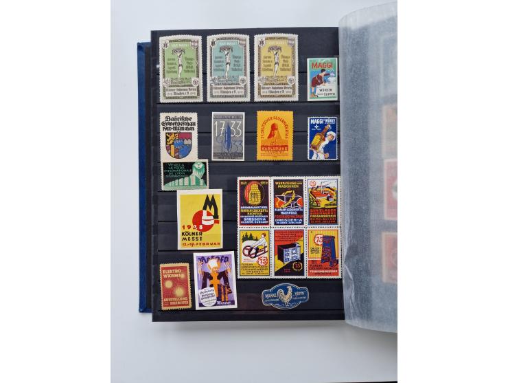 VIGNETTEN: 1896/1960 (ca.), hochinteressanter Bestand mit einigen Tausend Vignetten, Verschluss- und Siegelmarken, später Spe