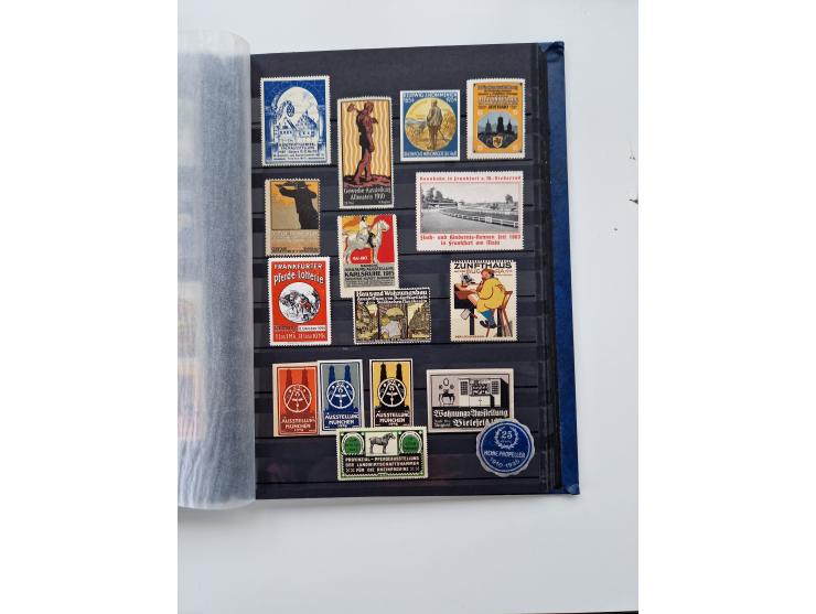 VIGNETTEN: 1896/1960 (ca.), hochinteressanter Bestand mit einigen Tausend Vignetten, Verschluss- und Siegelmarken, später Spe