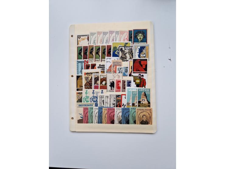 VIGNETTEN: 1896/1960 (ca.), hochinteressanter Bestand mit einigen Tausend Vignetten, Verschluss- und Siegelmarken, später Spe