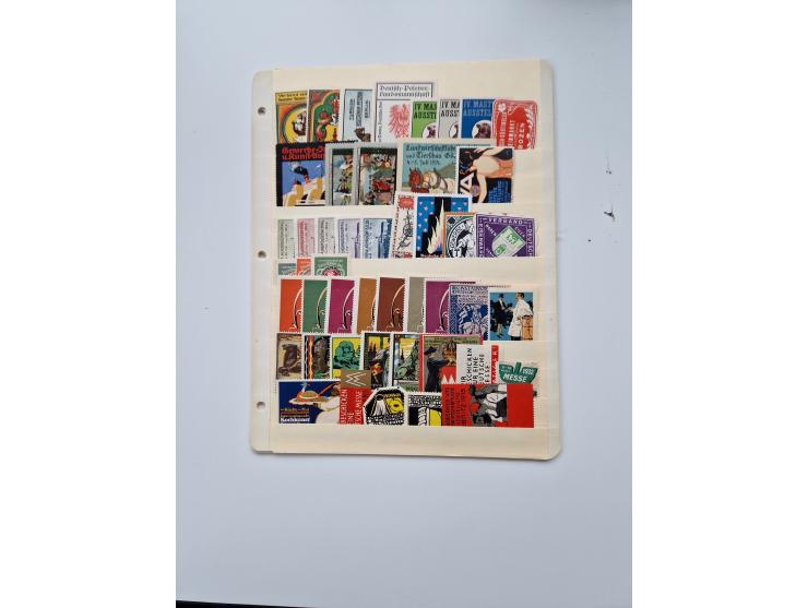 VIGNETTEN: 1896/1960 (ca.), hochinteressanter Bestand mit einigen Tausend Vignetten, Verschluss- und Siegelmarken, später Spe