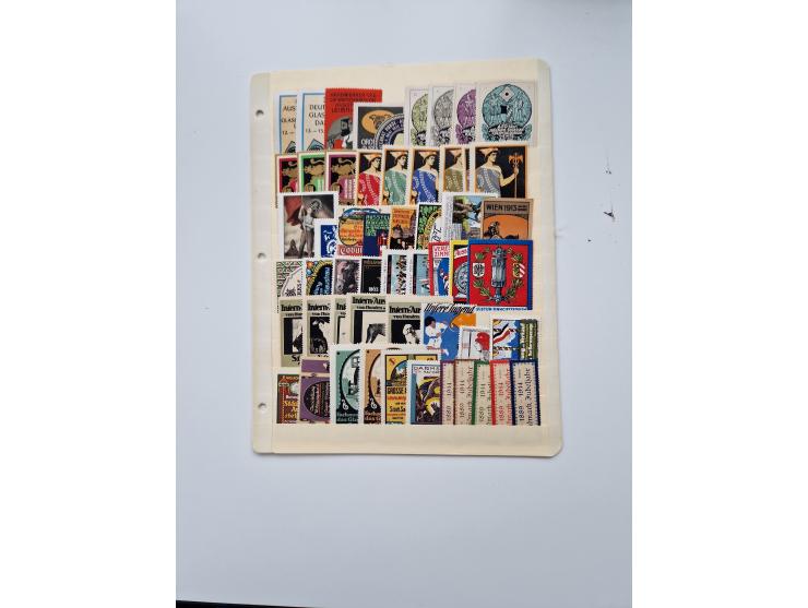 VIGNETTEN: 1896/1960 (ca.), hochinteressanter Bestand mit einigen Tausend Vignetten, Verschluss- und Siegelmarken, später Spe