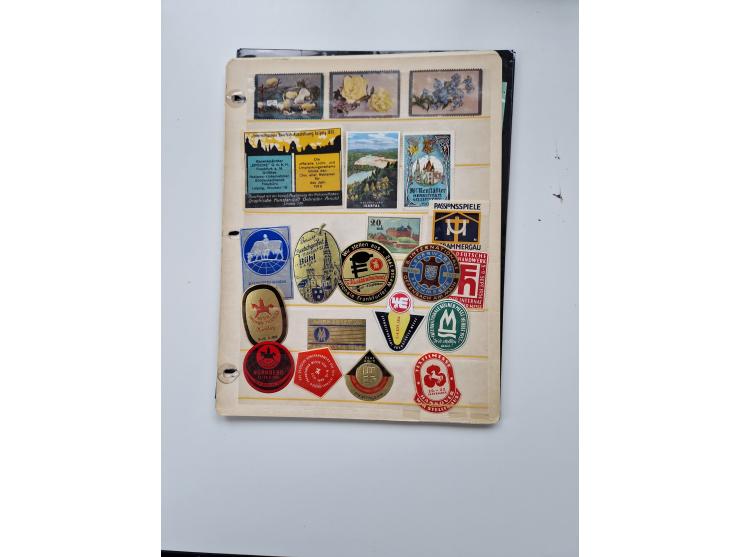 VIGNETTEN: 1896/1960 (ca.), hochinteressanter Bestand mit einigen Tausend Vignetten, Verschluss- und Siegelmarken, später Spe