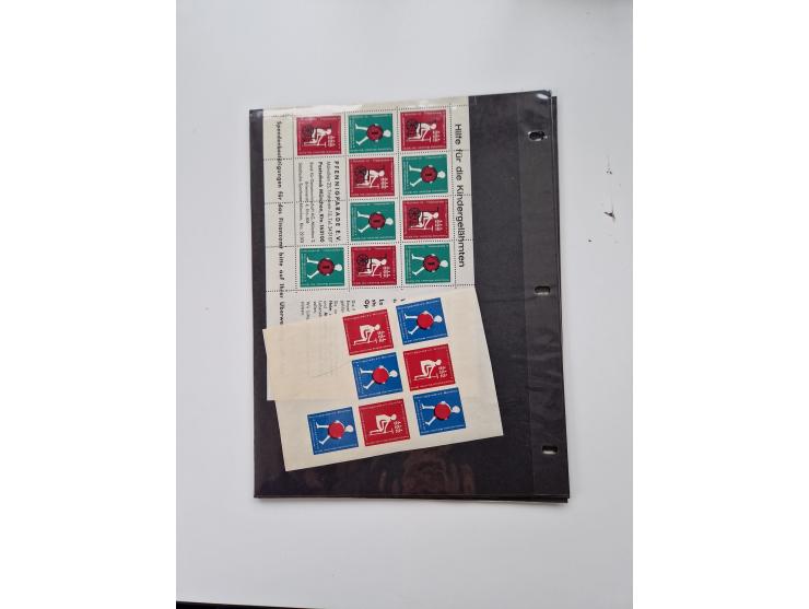 VIGNETTEN: 1896/1960 (ca.), hochinteressanter Bestand mit einigen Tausend Vignetten, Verschluss- und Siegelmarken, später Spe