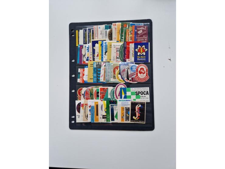 VIGNETTEN: 1896/1960 (ca.), hochinteressanter Bestand mit einigen Tausend Vignetten, Verschluss- und Siegelmarken, später Spe