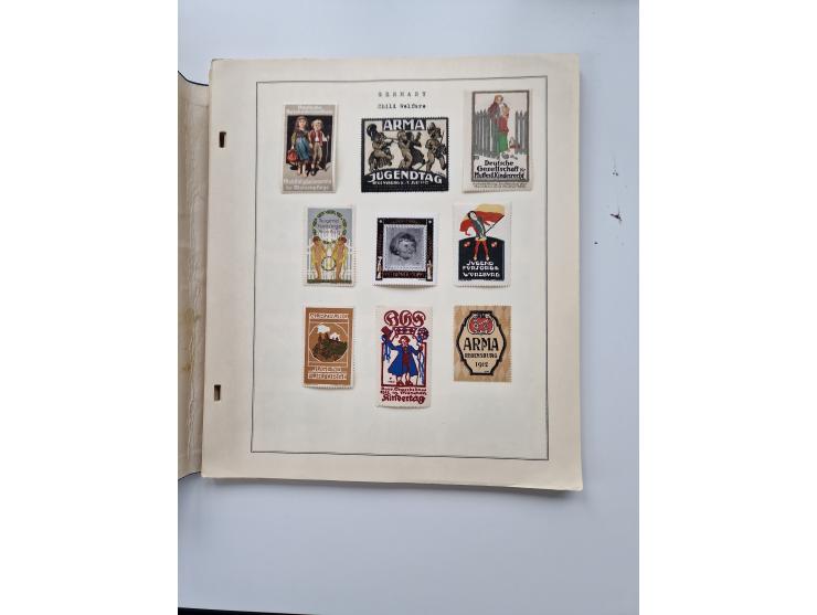 VIGNETTEN: 1896/1960 (ca.), hochinteressanter Bestand mit einigen Tausend Vignetten, Verschluss- und Siegelmarken, später Spe