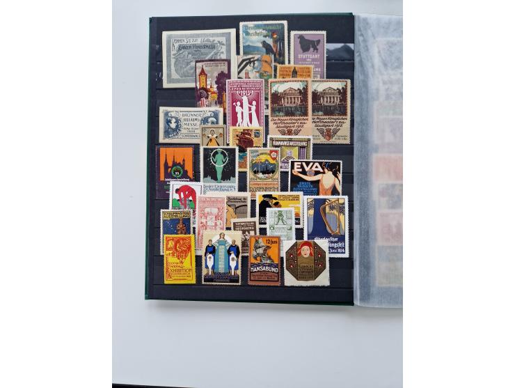 VIGNETTEN: 1896/1960 (ca.), hochinteressanter Bestand mit einigen Tausend Vignetten, Verschluss- und Siegelmarken, später Spe