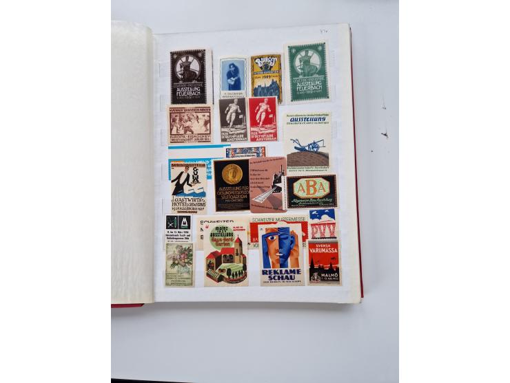 VIGNETTEN: 1896/1960 (ca.), hochinteressanter Bestand mit einigen Tausend Vignetten, Verschluss- und Siegelmarken, später Spe