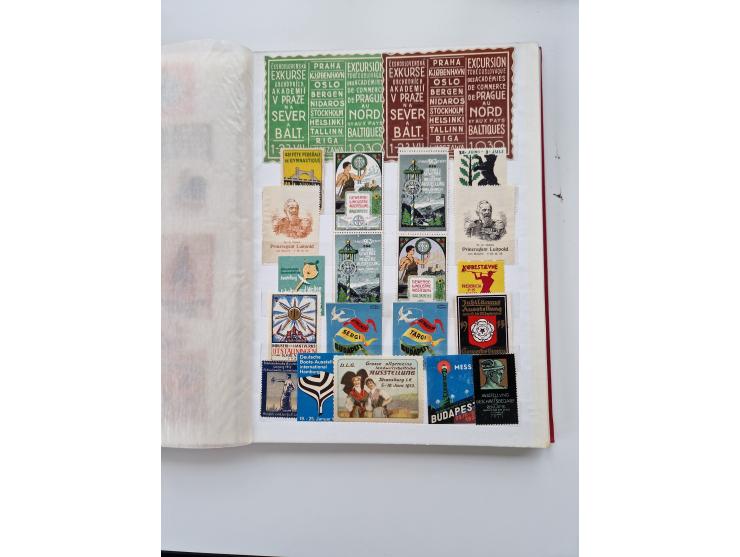 VIGNETTEN: 1896/1960 (ca.), hochinteressanter Bestand mit einigen Tausend Vignetten, Verschluss- und Siegelmarken, später Spe