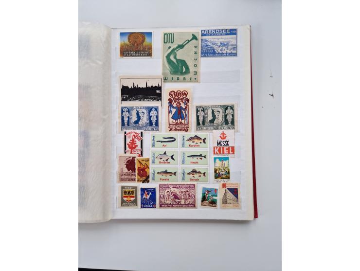 VIGNETTEN: 1896/1960 (ca.), hochinteressanter Bestand mit einigen Tausend Vignetten, Verschluss- und Siegelmarken, später Spe