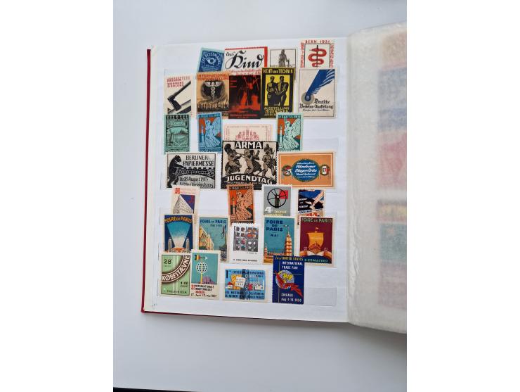 VIGNETTEN: 1896/1960 (ca.), hochinteressanter Bestand mit einigen Tausend Vignetten, Verschluss- und Siegelmarken, später Spe