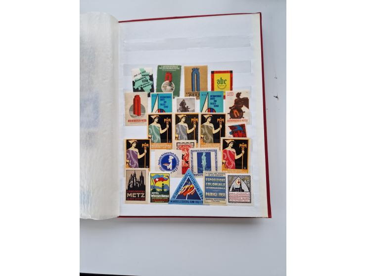 VIGNETTEN: 1896/1960 (ca.), hochinteressanter Bestand mit einigen Tausend Vignetten, Verschluss- und Siegelmarken, später Spe