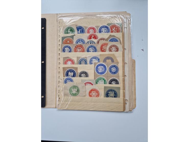 VIGNETTEN: 1896/1960 (ca.), hochinteressanter Bestand mit einigen Tausend Vignetten, Verschluss- und Siegelmarken, später Spe