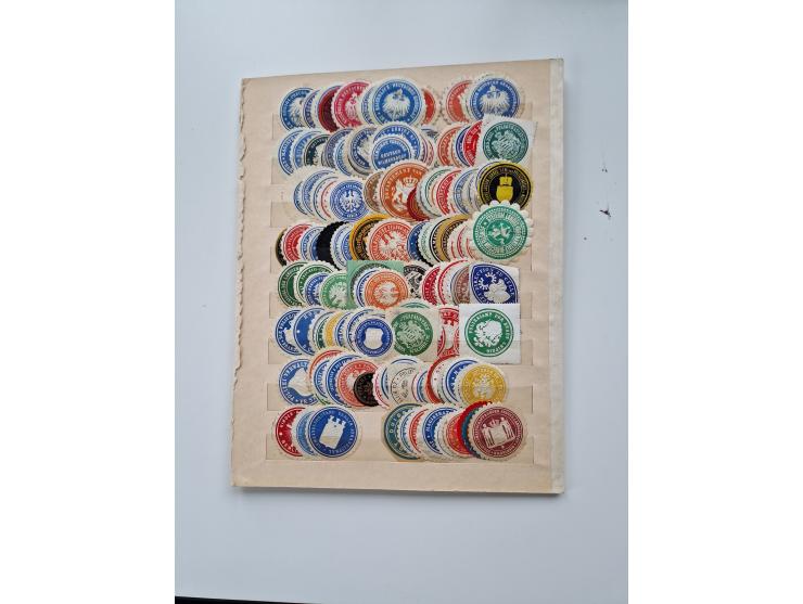 VIGNETTEN: 1896/1960 (ca.), hochinteressanter Bestand mit einigen Tausend Vignetten, Verschluss- und Siegelmarken, später Spe