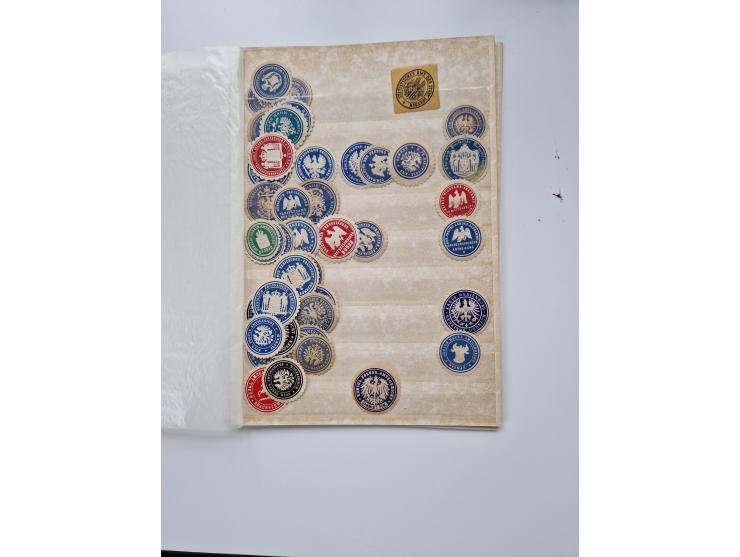 VIGNETTEN: 1896/1960 (ca.), hochinteressanter Bestand mit einigen Tausend Vignetten, Verschluss- und Siegelmarken, später Spe
