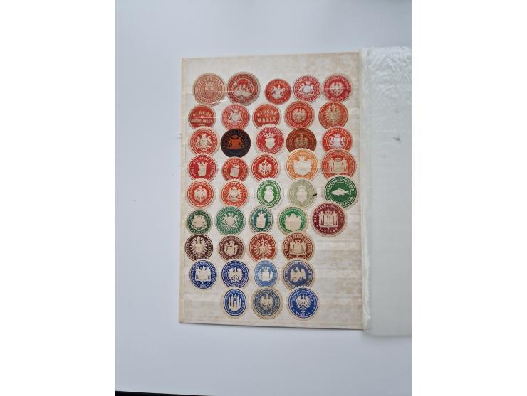 VIGNETTEN: 1896/1960 (ca.), hochinteressanter Bestand mit einigen Tausend Vignetten, Verschluss- und Siegelmarken, später Spe