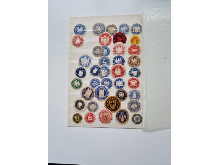 VIGNETTEN: 1896/1960 (ca.), hochinteressanter Bestand mit einigen Tausend Vignetten, Verschluss- und Siegelmarken, später Spe