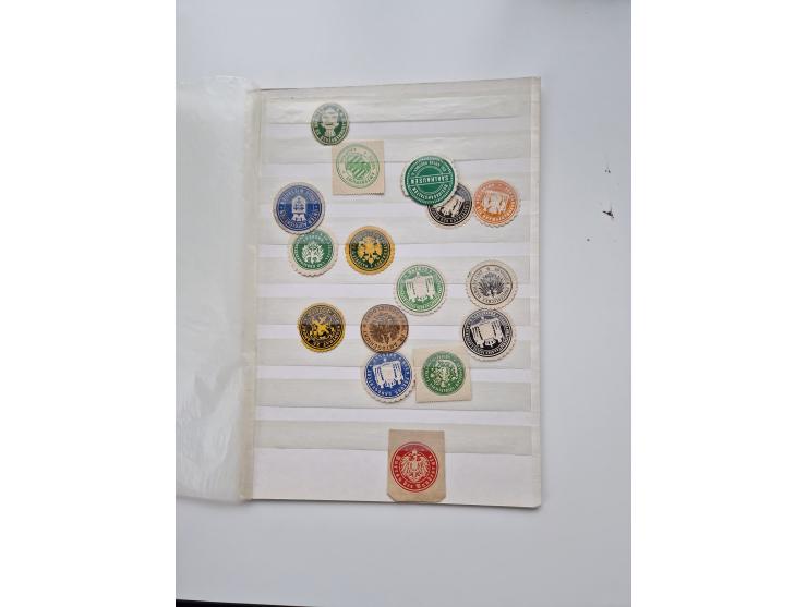 VIGNETTEN: 1896/1960 (ca.), hochinteressanter Bestand mit einigen Tausend Vignetten, Verschluss- und Siegelmarken, später Spe