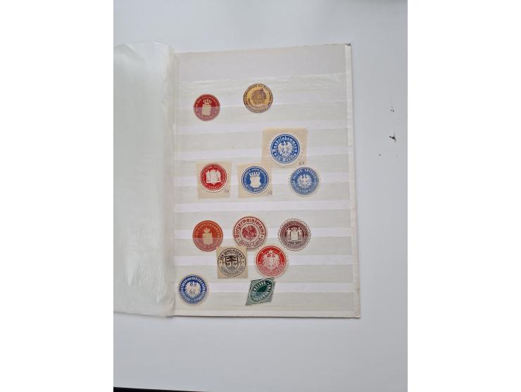 VIGNETTEN: 1896/1960 (ca.), hochinteressanter Bestand mit einigen Tausend Vignetten, Verschluss- und Siegelmarken, später Spe