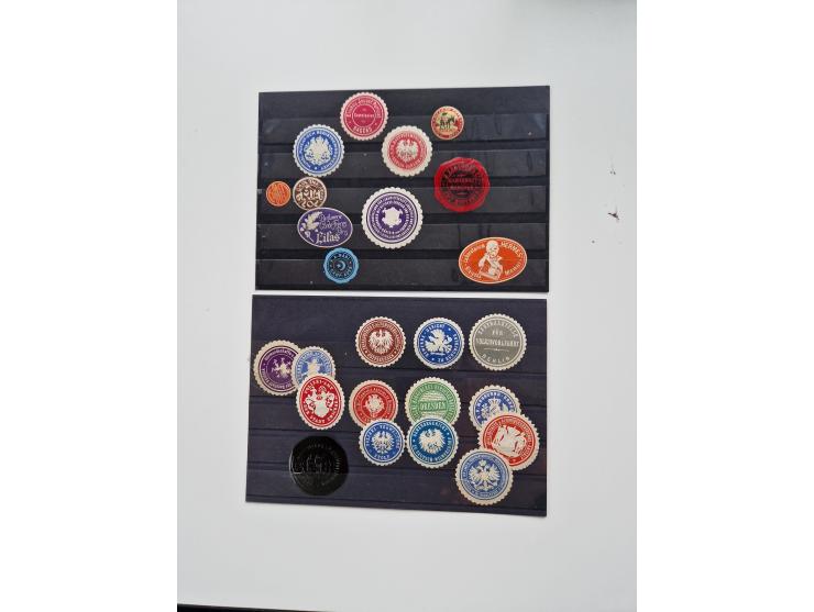 VIGNETTEN: 1896/1960 (ca.), hochinteressanter Bestand mit einigen Tausend Vignetten, Verschluss- und Siegelmarken, später Spe