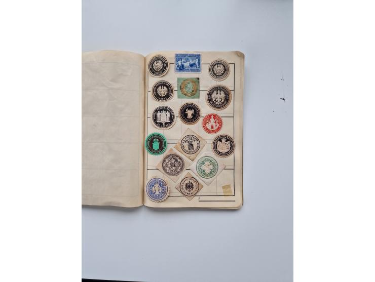 VIGNETTEN: 1896/1960 (ca.), hochinteressanter Bestand mit einigen Tausend Vignetten, Verschluss- und Siegelmarken, später Spe