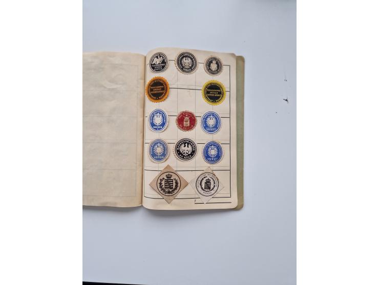 VIGNETTEN: 1896/1960 (ca.), hochinteressanter Bestand mit einigen Tausend Vignetten, Verschluss- und Siegelmarken, später Spe