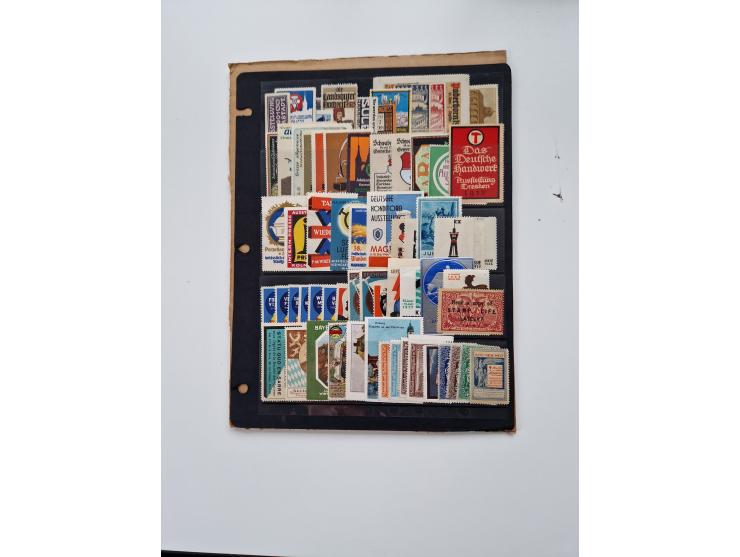 VIGNETTEN: 1896/1960 (ca.), hochinteressanter Bestand mit einigen Tausend Vignetten, Verschluss- und Siegelmarken, später Spe