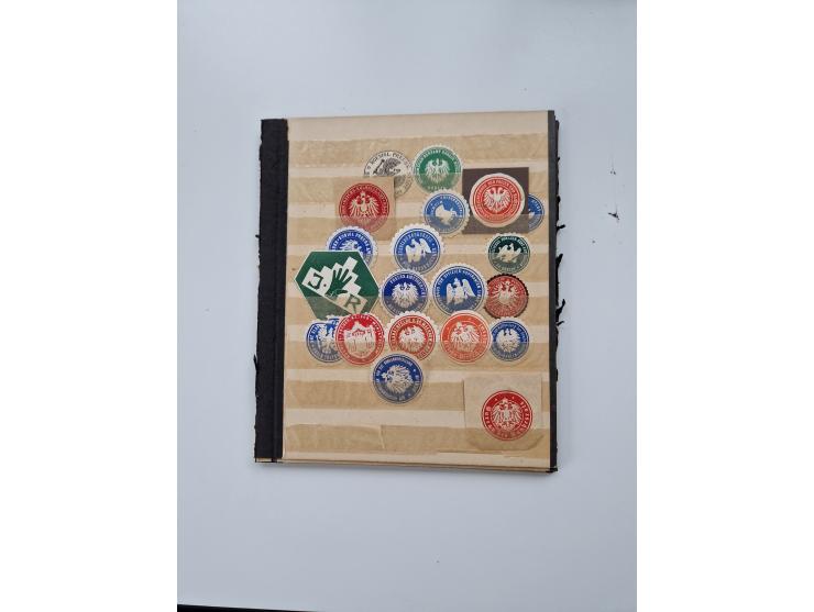 VIGNETTEN: 1896/1960 (ca.), hochinteressanter Bestand mit einigen Tausend Vignetten, Verschluss- und Siegelmarken, später Spe