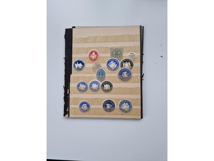 VIGNETTEN: 1896/1960 (ca.), hochinteressanter Bestand mit einigen Tausend Vignetten, Verschluss- und Siegelmarken, später Spe