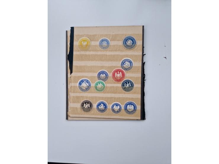 VIGNETTEN: 1896/1960 (ca.), hochinteressanter Bestand mit einigen Tausend Vignetten, Verschluss- und Siegelmarken, später Spe