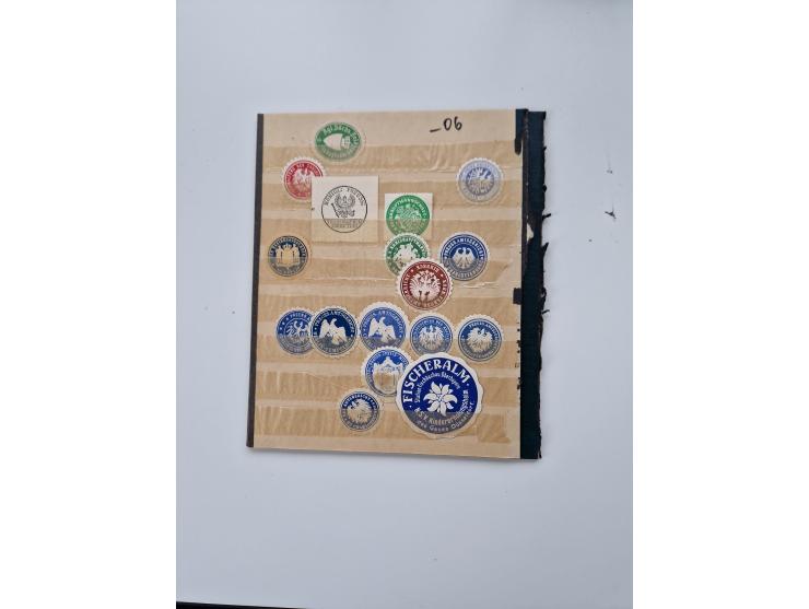 VIGNETTEN: 1896/1960 (ca.), hochinteressanter Bestand mit einigen Tausend Vignetten, Verschluss- und Siegelmarken, später Spe