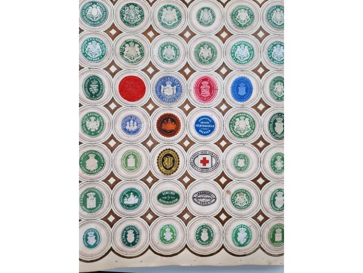 VIGNETTEN: 1896/1960 (ca.), hochinteressanter Bestand mit einigen Tausend Vignetten, Verschluss- und Siegelmarken, später Spe