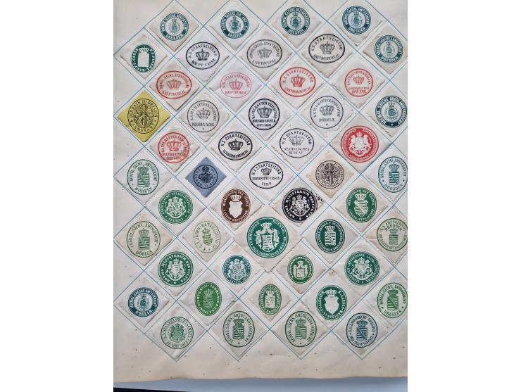 VIGNETTEN: 1896/1960 (ca.), hochinteressanter Bestand mit einigen Tausend Vignetten, Verschluss- und Siegelmarken, später Spe