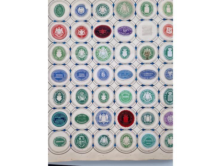 VIGNETTEN: 1896/1960 (ca.), hochinteressanter Bestand mit einigen Tausend Vignetten, Verschluss- und Siegelmarken, später Spe