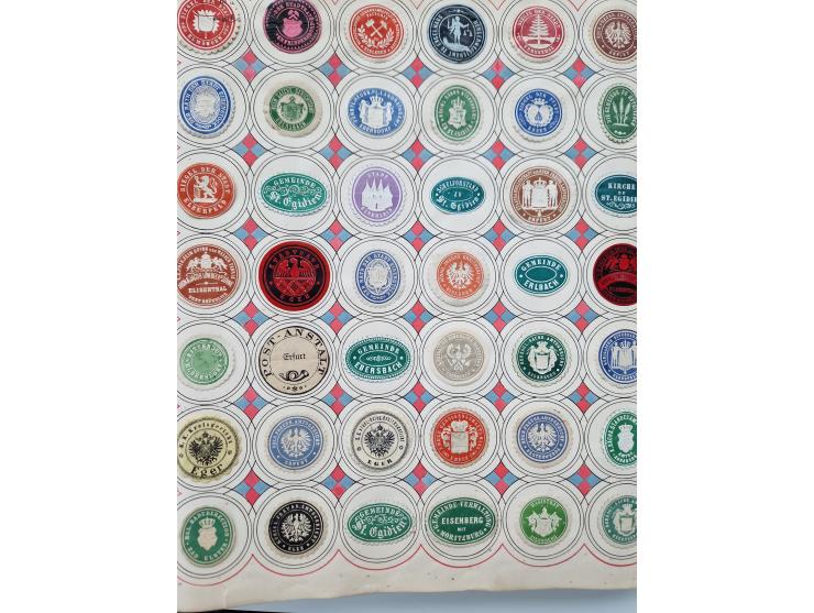 VIGNETTEN: 1896/1960 (ca.), hochinteressanter Bestand mit einigen Tausend Vignetten, Verschluss- und Siegelmarken, später Spe