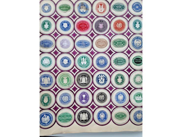 VIGNETTEN: 1896/1960 (ca.), hochinteressanter Bestand mit einigen Tausend Vignetten, Verschluss- und Siegelmarken, später Spe