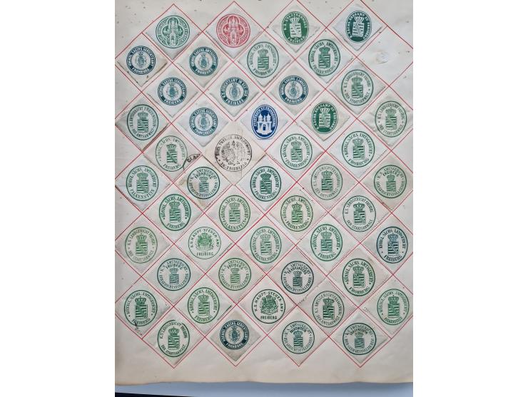 VIGNETTEN: 1896/1960 (ca.), hochinteressanter Bestand mit einigen Tausend Vignetten, Verschluss- und Siegelmarken, später Spe