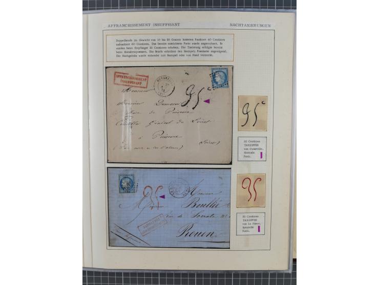 1871/94 (ca.), 25 Centimes Cérès collection of circa 110 covers and a few pieces and used, with a fine selection of postmarks
