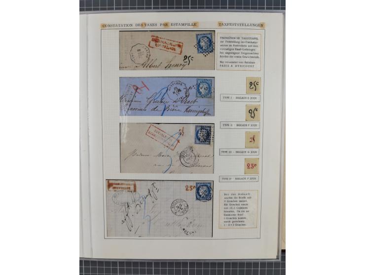 1871/94 (ca.), 25 Centimes Cérès collection of circa 110 covers and a few pieces and used, with a fine selection of postmarks