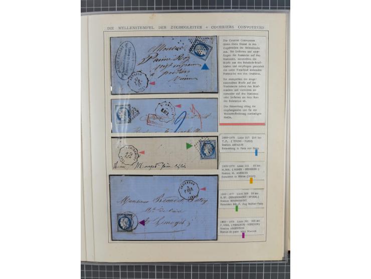 1871/94 (ca.), 25 Centimes Cérès collection of circa 110 covers and a few pieces and used, with a fine selection of postmarks