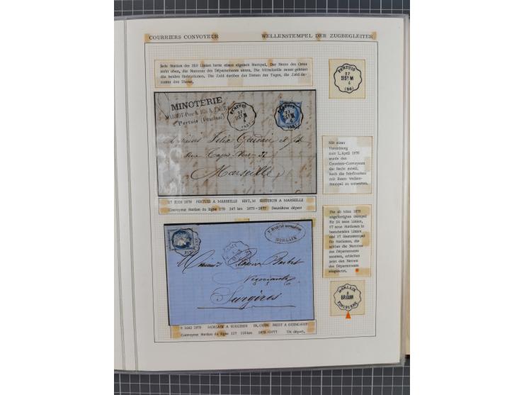 1871/94 (ca.), 25 Centimes Cérès collection of circa 110 covers and a few pieces and used, with a fine selection of postmarks