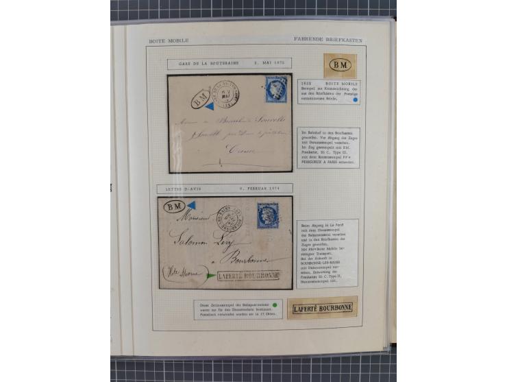 1871/94 (ca.), 25 Centimes Cérès collection of circa 110 covers and a few pieces and used, with a fine selection of postmarks