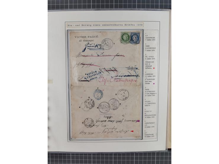 1871/94 (ca.), 25 Centimes Cérès collection of circa 110 covers and a few pieces and used, with a fine selection of postmarks